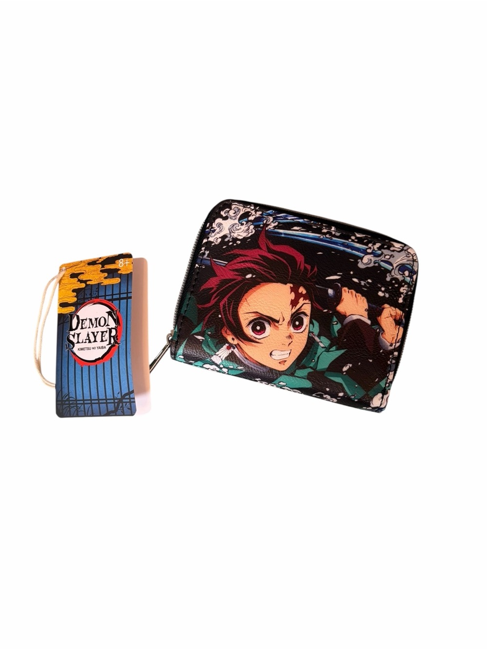 Funko Demon Slayer Tanjiro Zip Wallet - Black Green Checkered Anime
